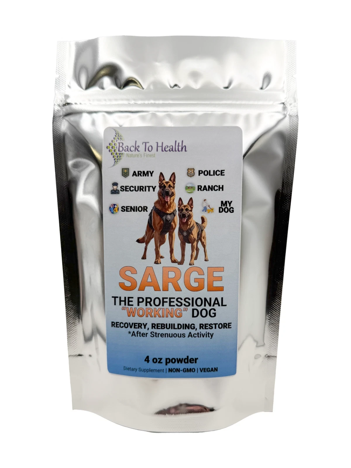 Sarge — Young Dog Recover Formula 4oz Powder